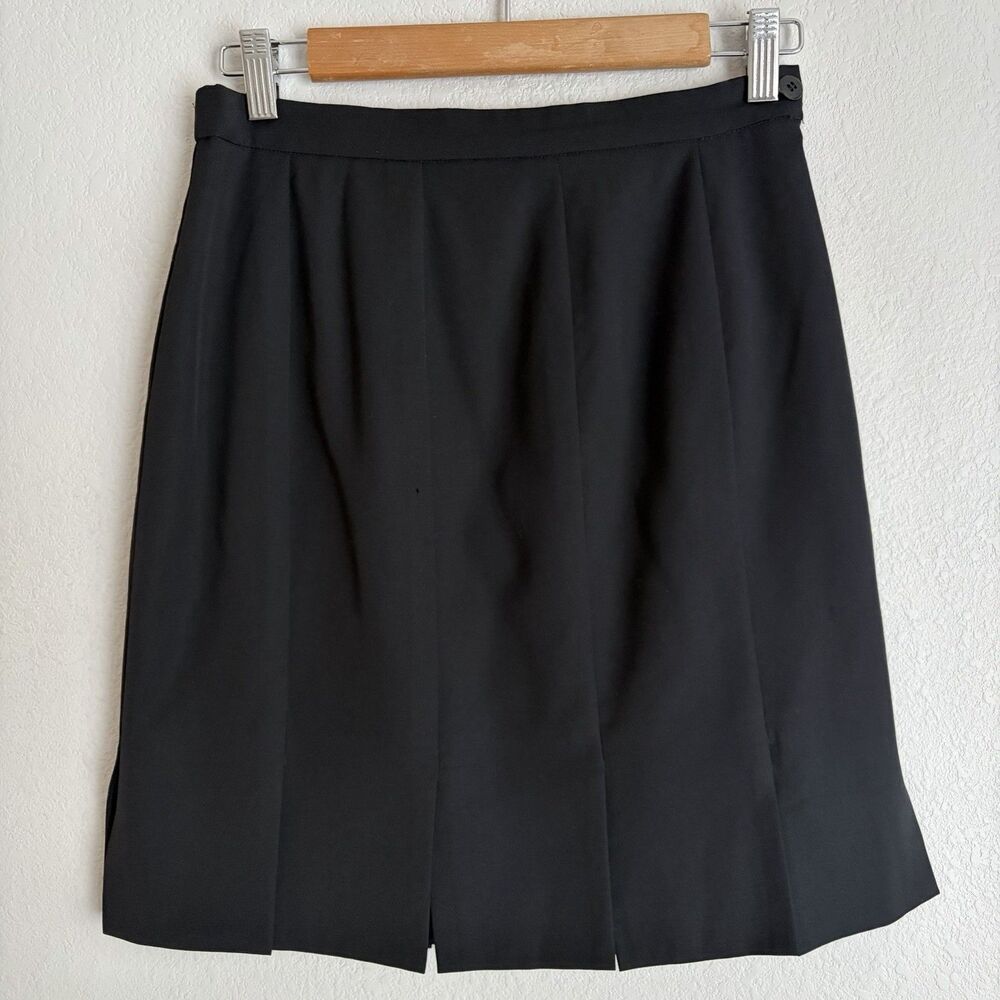 Christopher Kane Wool Pleated Skirt Size 4 Black